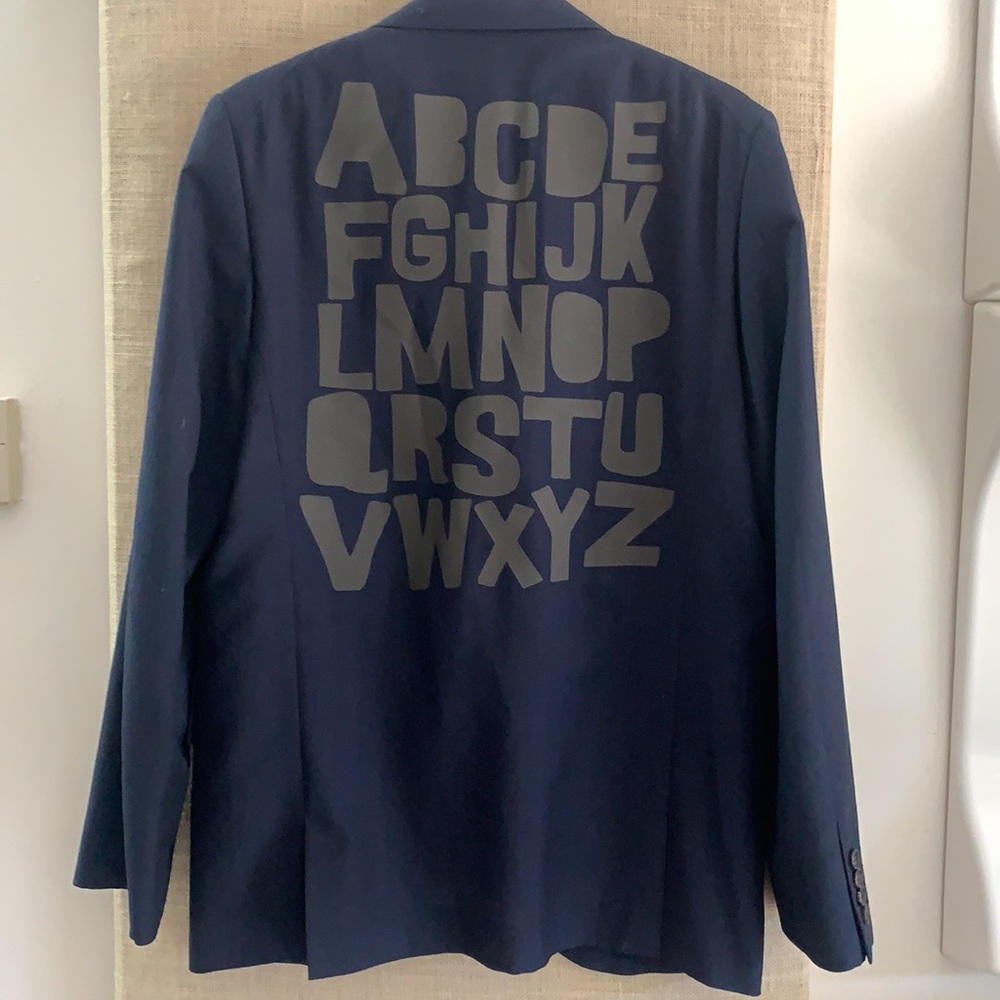 NWT $1705 homme Duex alphabet jacket
